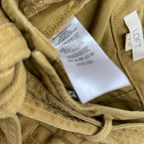 LOFT Cotton Chino Trouser Crop Pants Brown Size 0P - Picture 4 of 5